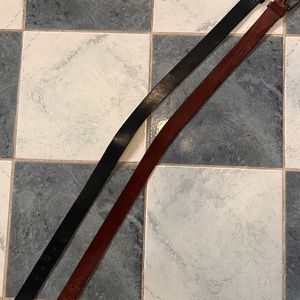 2 Limited Express vintage (1980’s) size large Italian leather belts.